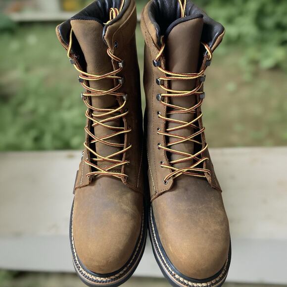 Brand New QLTY Safety Toe - Steel Toe Brown Leather Work Boot Men’s Size 13 - Picture 1 of 7
